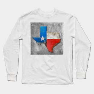 Texas State Map Long Sleeve T-Shirt